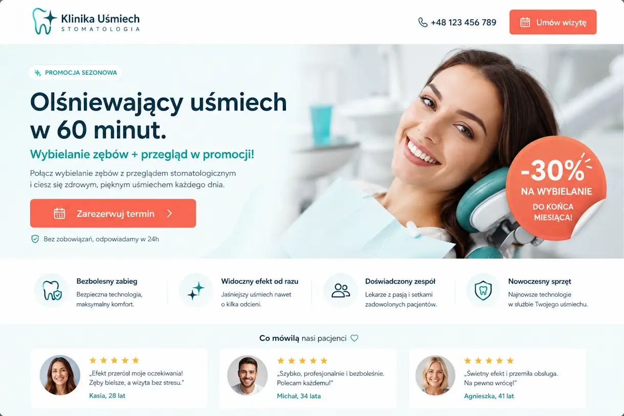 Projekt strony Landing Page