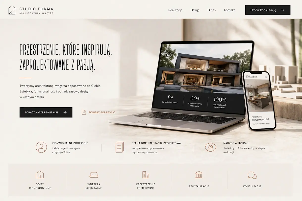 Projekt strony One Page